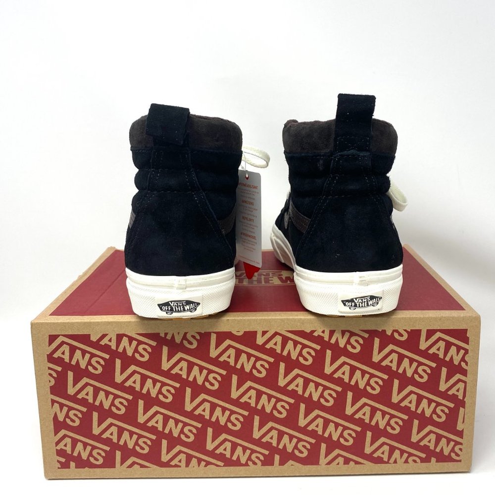 VANS Women's VN0A4BV7V3Z1 Sk8-Hi Mte Suede Black Dark Chocolate Canvas Size 7 - Picture 4 of 10